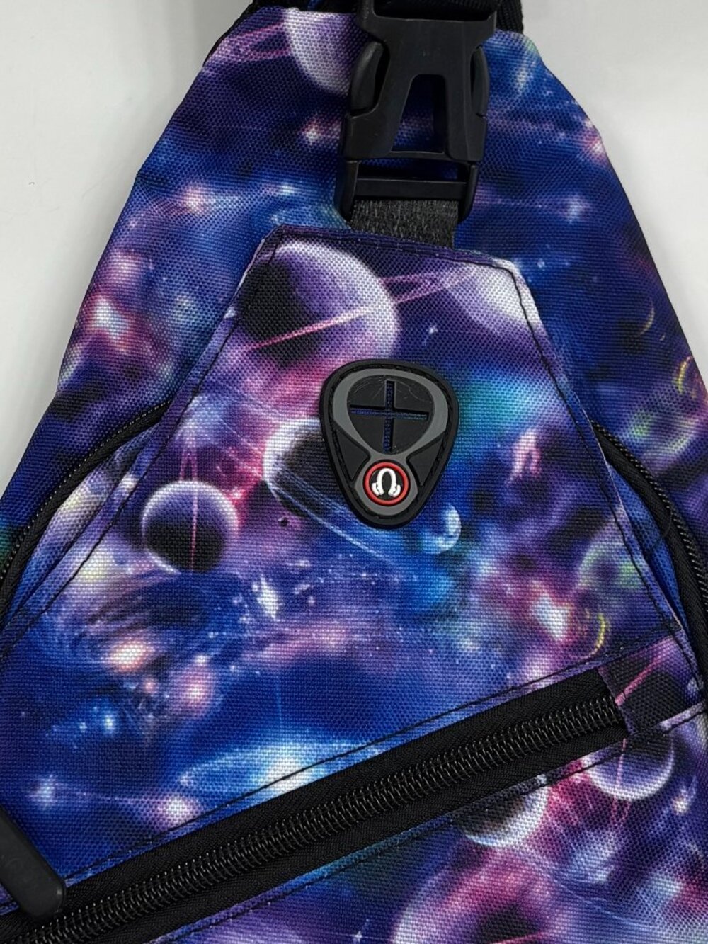 Belt Bag - Sling Bag -Crossbody -3 Compartment -Galaxy / Planet Stars Print- NWT - Picture 6 of 10